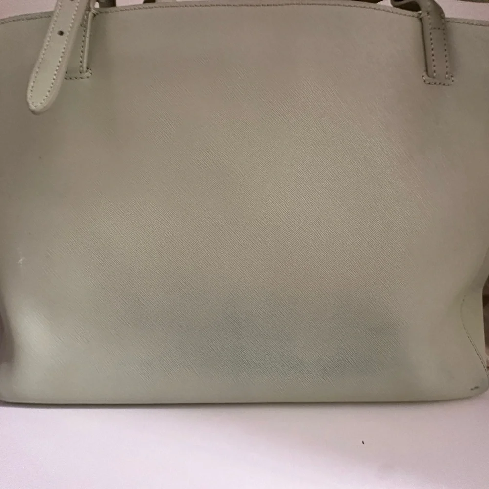 Tory Burch Green Leather Tote Bag - Picture 5 of 6